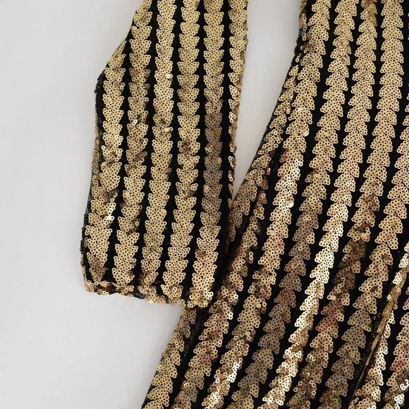 BooHoo Night Gold Metallic Sequins Dress Size 8 - Picture 15 of 15